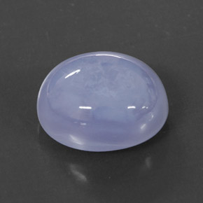 6,03 ctw natürlicher blauer Chalcedon, Oval Schliff, Lichtdurchlässig