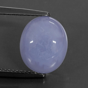 6,03 ctw natürlicher blauer Chalcedon, Oval Schliff, Lichtdurchlässig