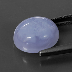 6,03 ctw natürlicher blauer Chalcedon, Oval Schliff, Lichtdurchlässig