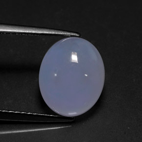 4,76 ctw natürlicher blauer Chalcedon, Transparent, Transparent / Lichtdurchlässig