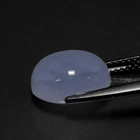 4,76 ctw natürlicher blauer Chalcedon, Transparent, Transparent / Lichtdurchlässig