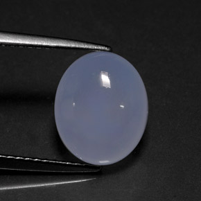 3,90 ctw natürlicher blauer Chalcedon, Transparent, Transparent / Lichtdurchlässig