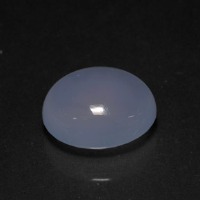 3,90 ctw natürlicher blauer Chalcedon, Transparent, Transparent / Lichtdurchlässig