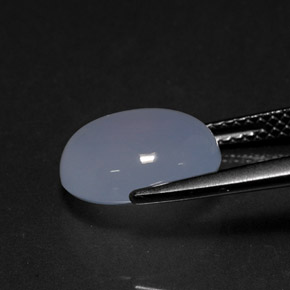 3,90 ctw natürlicher blauer Chalcedon, Transparent, Transparent / Lichtdurchlässig