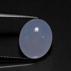 4,20 ctw natürlicher blauer Chalcedon, Transparent, Transparent / Lichtdurchlässig