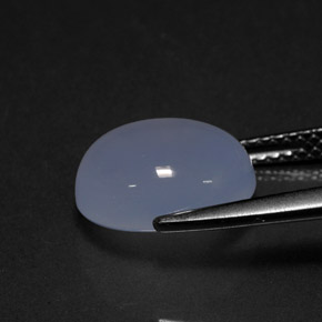 4,20 ctw natürlicher blauer Chalcedon, Transparent, Transparent / Lichtdurchlässig