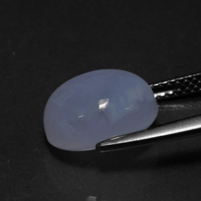 4,69 ctw natürlicher blauer Chalcedon, Transparent, Transparent / Lichtdurchlässig