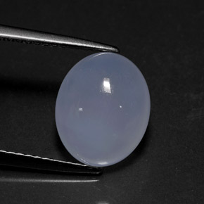 3,94 ctw natürlicher blauer Chalcedon, Transparent, Transparent / Lichtdurchlässig