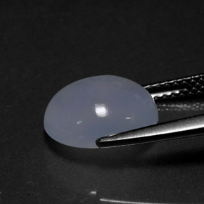 3,94 ctw natürlicher blauer Chalcedon, Transparent, Transparent / Lichtdurchlässig