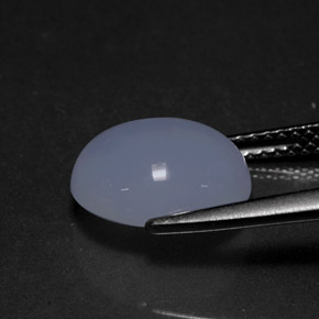 3,97 ctw natürlicher blauer Chalcedon, Transparent, Transparent / Lichtdurchlässig