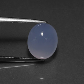 5,09 ctw natürlicher blauer Chalcedon, Transparent, Transparent / Lichtdurchlässig