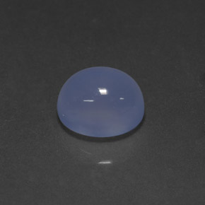 5,09 ctw natürlicher blauer Chalcedon, Transparent, Transparent / Lichtdurchlässig