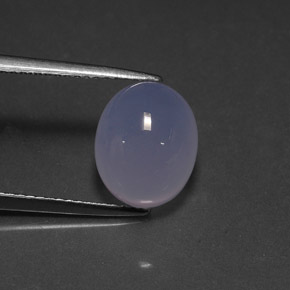 5,27 ctw natürlicher blauer Chalcedon, Transparent, Transparent / Lichtdurchlässig