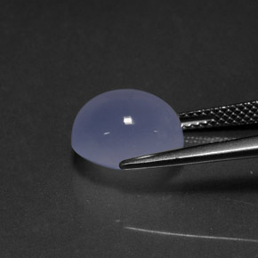 5,27 ctw natürlicher blauer Chalcedon, Transparent, Transparent / Lichtdurchlässig