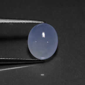 4,73 ctw natürlicher blauer Chalcedon, Transparent, Transparent / Lichtdurchlässig