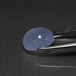 4,73 ctw natürlicher blauer Chalcedon, Transparent, Transparent / Lichtdurchlässig