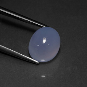 5,64 ctw natürlicher blauer Chalcedon, Transparent, Transparent / Lichtdurchlässig