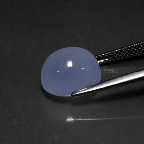 5,64 ctw natürlicher blauer Chalcedon, Transparent, Transparent / Lichtdurchlässig