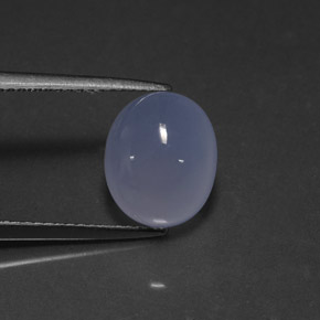 4,75 ctw natürlicher blauer Chalcedon, Transparent, Transparent / Lichtdurchlässig
