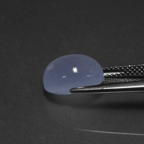 4,75 ctw natürlicher blauer Chalcedon, Transparent, Transparent / Lichtdurchlässig