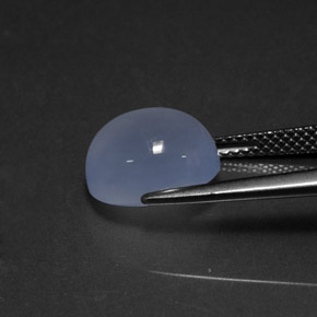 5,06 ctw natürlicher blauer Chalcedon, Transparent, Transparent / Lichtdurchlässig