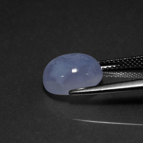 4,27 ctw natürlicher blauer Chalcedon, Transparent, Transparent / Lichtdurchlässig