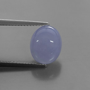 4,34 ctw natürlicher blauer Chalcedon, Transparent, Transparent / Lichtdurchlässig