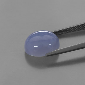 4,34 ctw natürlicher blauer Chalcedon, Transparent, Transparent / Lichtdurchlässig