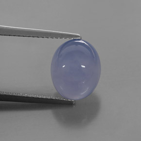 4,87 ctw natürlicher blauer Chalcedon, Transparent, Transparent / Lichtdurchlässig