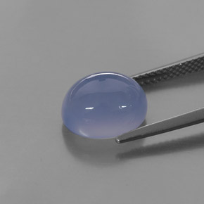 4,87 ctw natürlicher blauer Chalcedon, Transparent, Transparent / Lichtdurchlässig