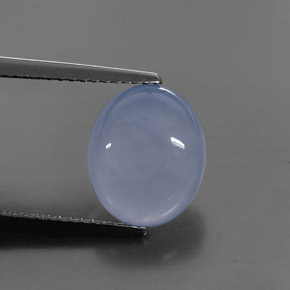 3,58 ctw natürlicher blauer Chalcedon, Transparent, Transparent / Lichtdurchlässig