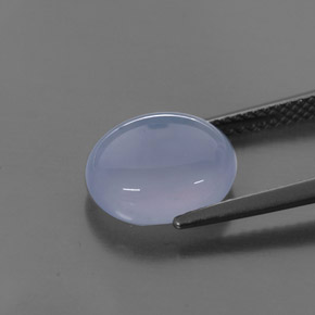3,58 ctw natürlicher blauer Chalcedon, Transparent, Transparent / Lichtdurchlässig