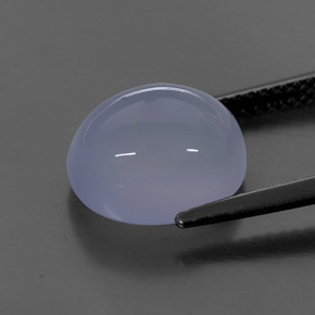 5,03 ctw natürlicher blauer Chalcedon, Transparent, Transparent / Lichtdurchlässig