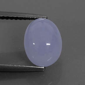 2,70 ctw natürlicher blauer Chalcedon, Transparent, Transparent / Lichtdurchlässig