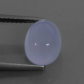 2,70 ctw natürlicher blauer Chalcedon, Transparent, Transparent / Lichtdurchlässig