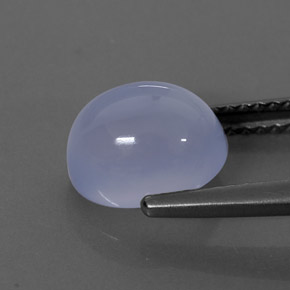 2,70 ctw natürlicher blauer Chalcedon, Transparent, Transparent / Lichtdurchlässig
