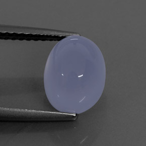 2,72 ctw natürlicher blauer Chalcedon, Transparent, Transparent / Lichtdurchlässig