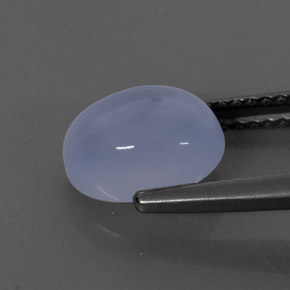2,38 ctw natürlicher blauer Chalcedon, Transparent, Transparent / Lichtdurchlässig