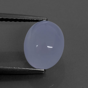 2,70 ctw natürlicher blauer Chalcedon, Transparent, Transparent / Lichtdurchlässig