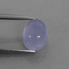 2,55 ctw natürlicher blauer Chalcedon, Transparent, Transparent / Lichtdurchlässig