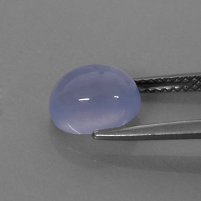 2,55 ctw natürlicher blauer Chalcedon, Transparent, Transparent / Lichtdurchlässig