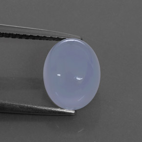 3,07 ctw natürlicher blauer Chalcedon, Transparent, Transparent / Lichtdurchlässig