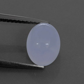 3,07 ctw natürlicher blauer Chalcedon, Transparent, Transparent / Lichtdurchlässig