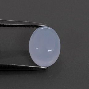 1,97 ctw natürlicher blauer Chalcedon, Transparent, Transparent / Lichtdurchlässig
