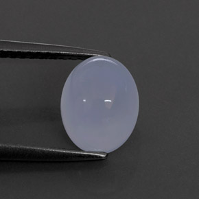2,84 ctw natürlicher blauer Chalcedon, Transparent, Transparent / Lichtdurchlässig