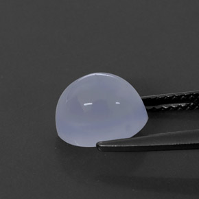 2,84 ctw natürlicher blauer Chalcedon, Transparent, Transparent / Lichtdurchlässig