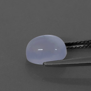 2,50 ctw natürlicher blauer Chalcedon, Transparent, Transparent / Lichtdurchlässig