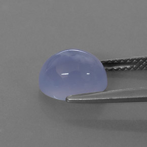 2,74 ctw natürlicher blauer Chalcedon, Transparent, Transparent / Lichtdurchlässig