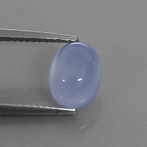 2,43 ctw natürlicher blauer Chalcedon, Transparent, Transparent / Lichtdurchlässig
