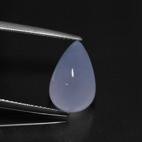 6,09 ctw natürlicher blauer Chalcedon, Transparent, Transparent / Lichtdurchlässig